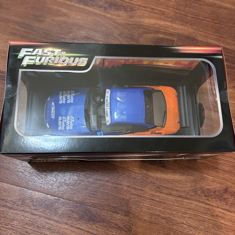 Jada Fast & Furious 1:18 Nissan Silvia Tokyo drift Diecast Blue/Orange New - Picture 5 of 7
